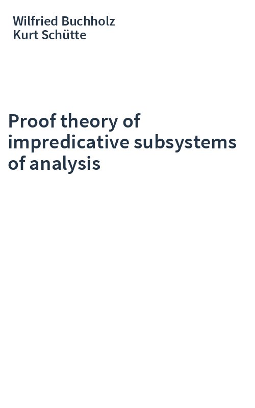Proof theory of impredicative subsystems of analysis
