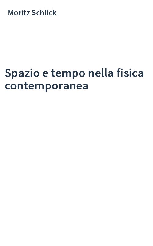 Spazio e tempo nella fisica contemporanea