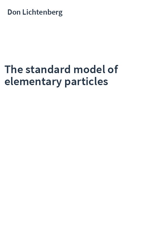 The standard model of elementary particles
