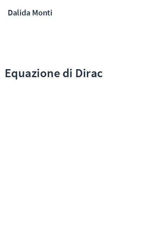 Equazione di Dirac