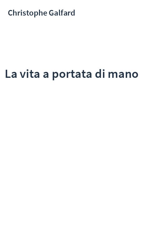 La vita a portata di mano
