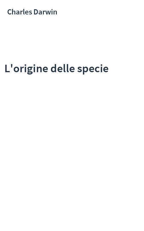 L'origine delle specie