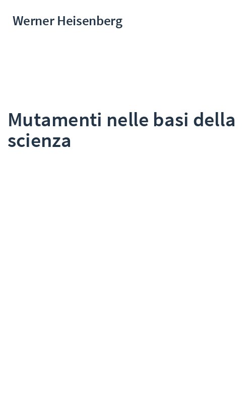 Mutamenti nelle basi della scienza