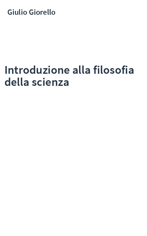 Introduzione alla filosofia della scienza