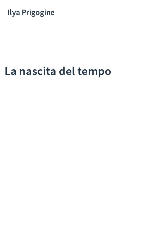 La nascita del tempo