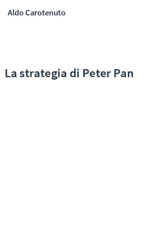 La strategia di Peter Pan