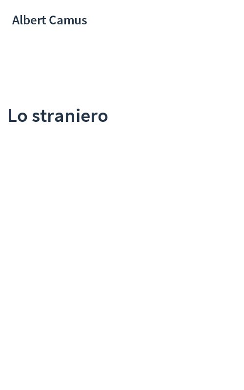Lo straniero