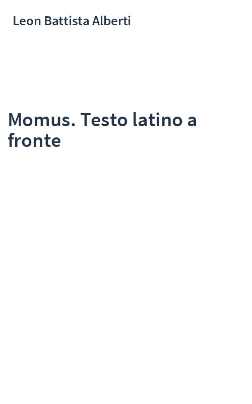 Momus. Testo latino a fronte