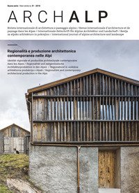ArchAlp. Rivista internazionale di architettura e paesaggio alpino. Ediz. italiana e inglese