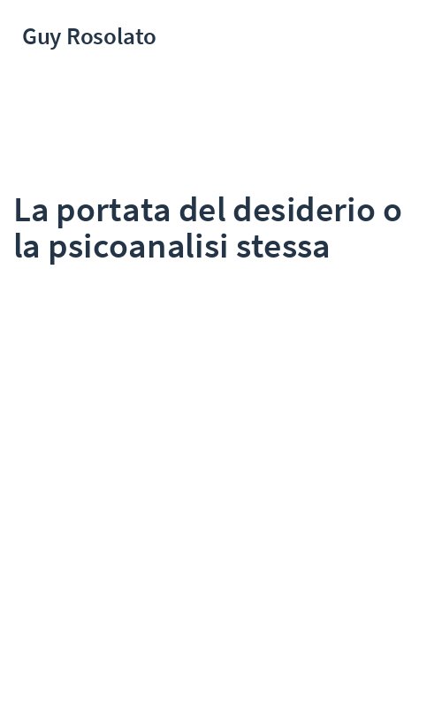 La portata del desiderio o la psicoanalisi stessa