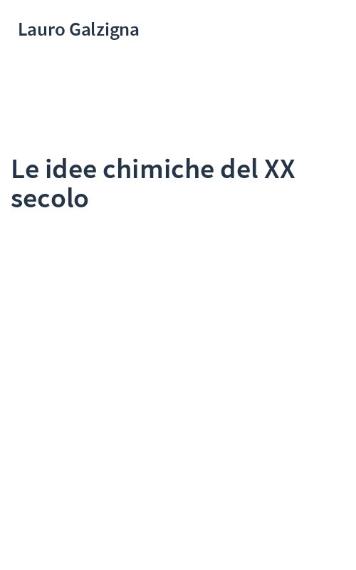 Le idee chimiche del XX secolo