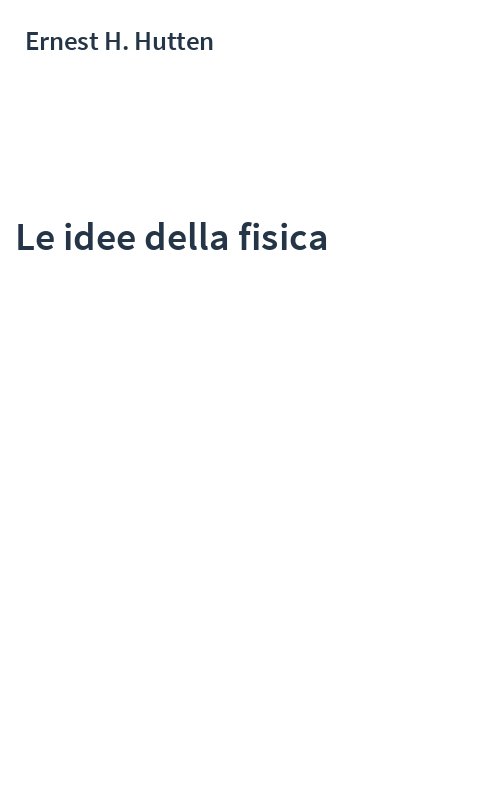 Le idee della fisica
