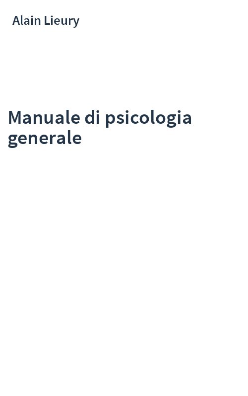 Manuale di psicologia generale