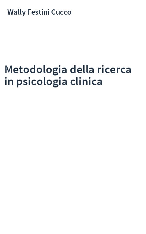 Metodologia della ricerca in psicologia clinica