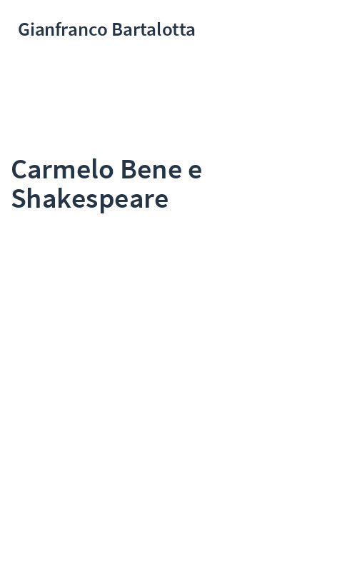 Carmelo Bene e Shakespeare