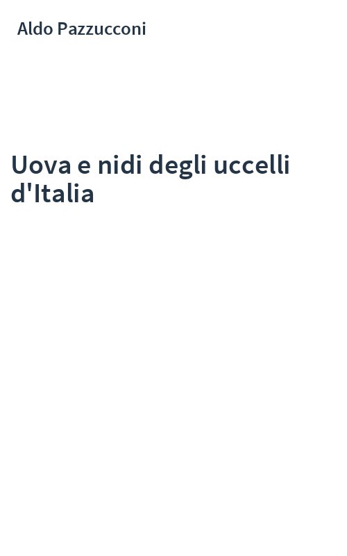 Uova e nidi degli uccelli d'Italia