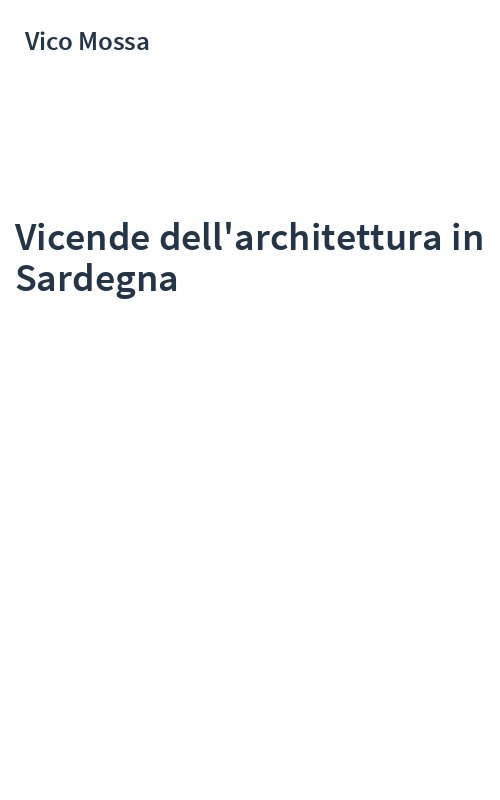 Vicende dell'architettura in Sardegna