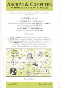 Archivi & computer. Automazione e beni culturali