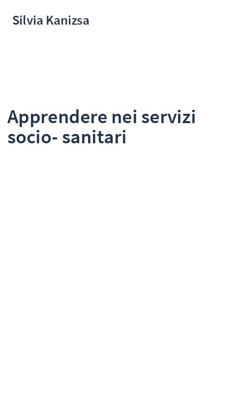 Apprendere nei servizi socio-sanitari