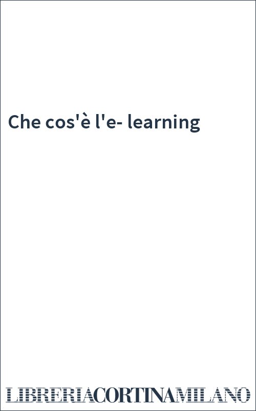 Che cos'è l'e-learning