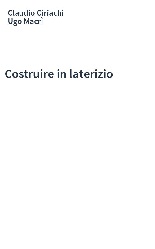 Costruire in laterizio
