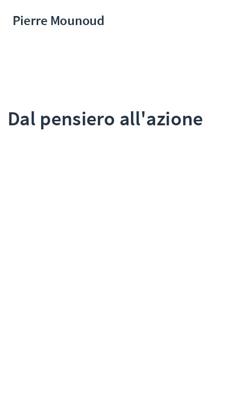 Dal pensiero all'azione