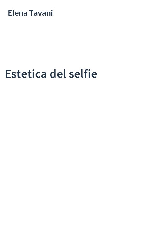 Estetica del selfie