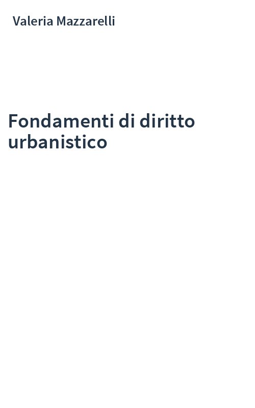 Fondamenti di diritto urbanistico