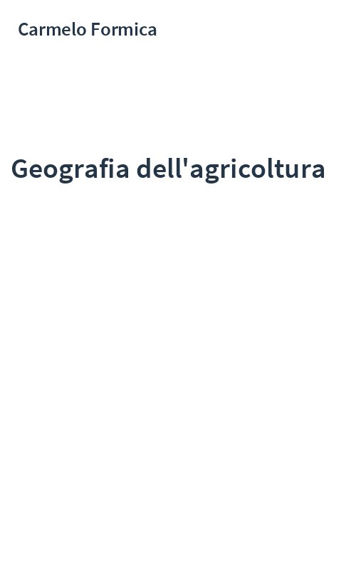 Geografia dell'agricoltura