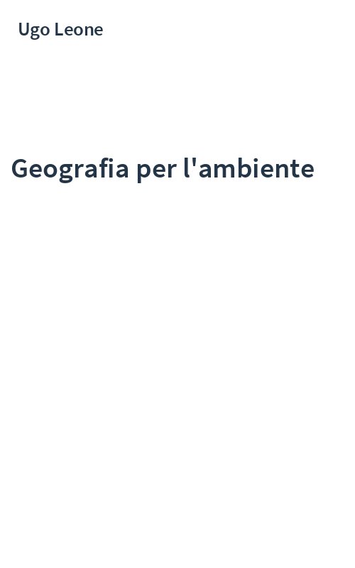 Geografia per l'ambiente