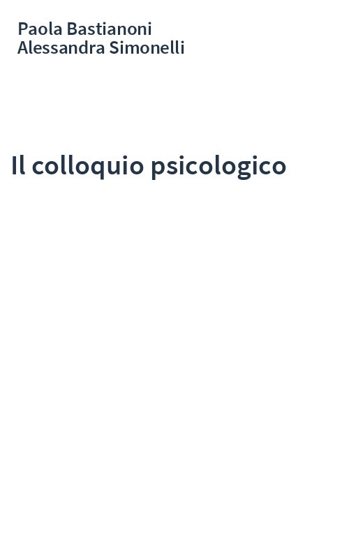 Il colloquio psicologico