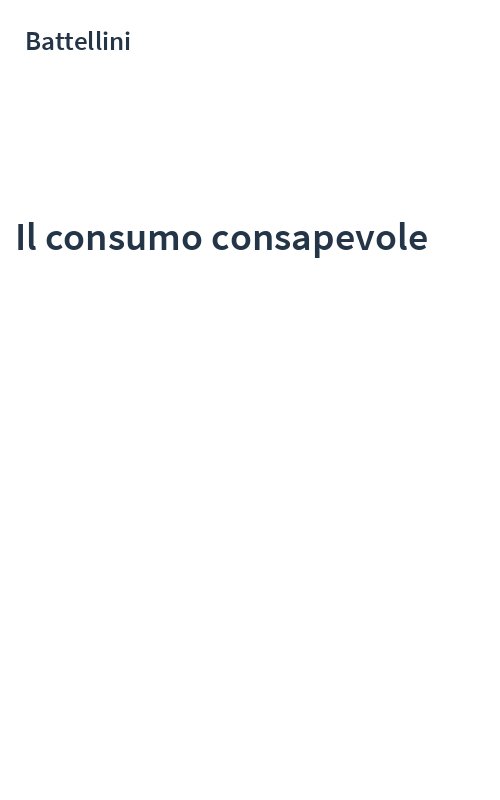Il consumo consapevole