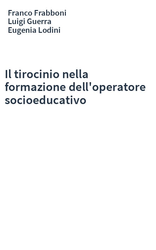 Il tirocinio nella formazione dell'operatore socioeducativo
