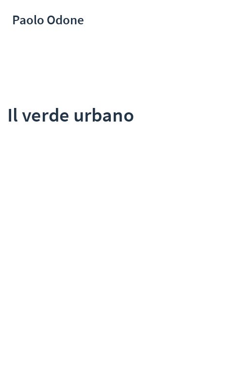 Il verde urbano