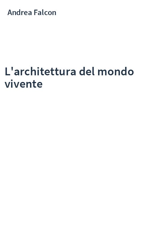 L'architettura del mondo vivente