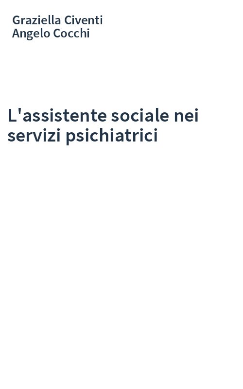 L'assistente sociale nei servizi psichiatrici