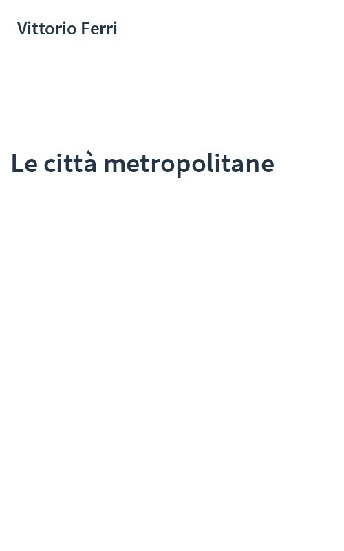 Le città metropolitane