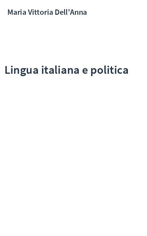 Lingua italiana e politica