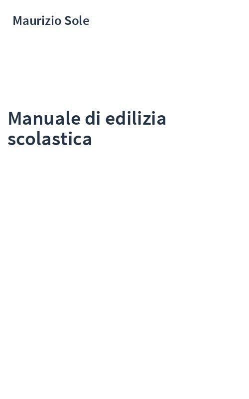 Manuale di edilizia scolastica