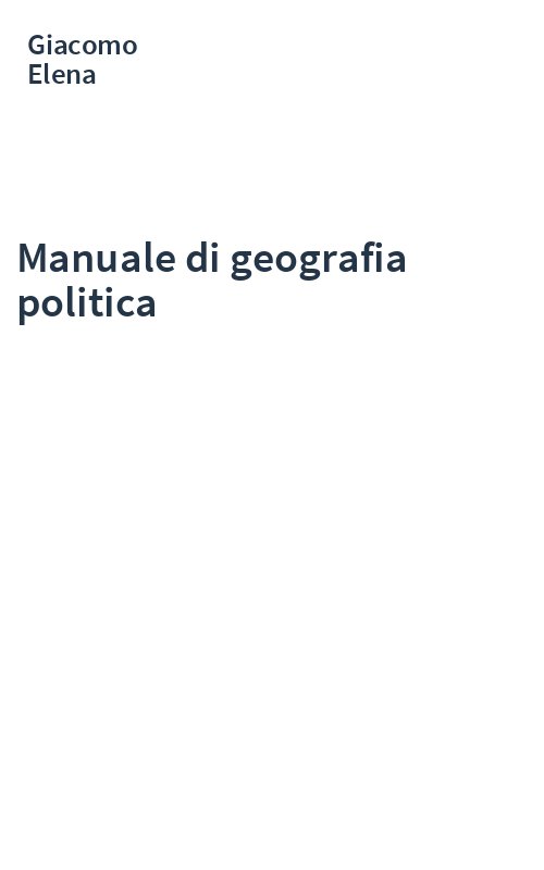 Manuale di geografia politica