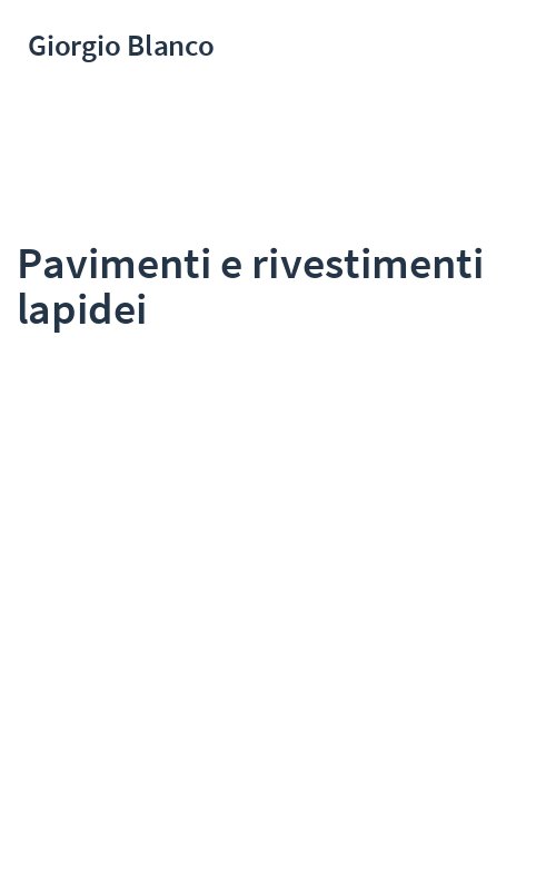 Pavimenti e rivestimenti lapidei