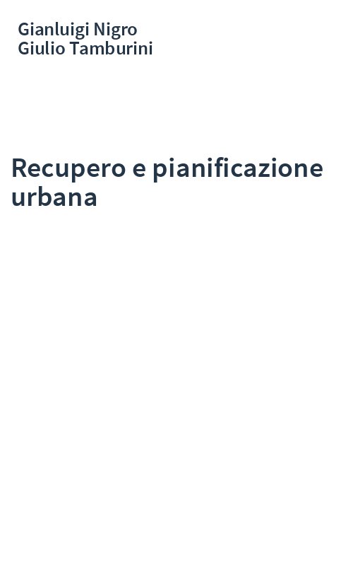 Recupero e pianificazione urbana