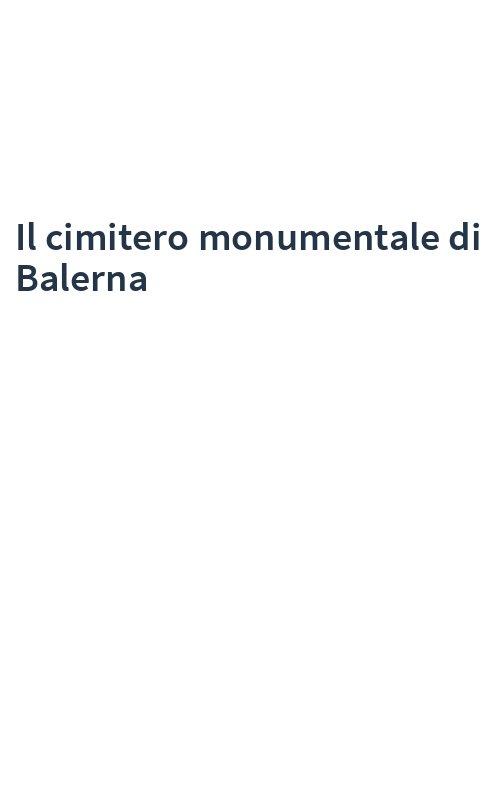 Il cimitero monumentale di Balerna