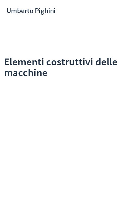 Elementi costruttivi delle macchine