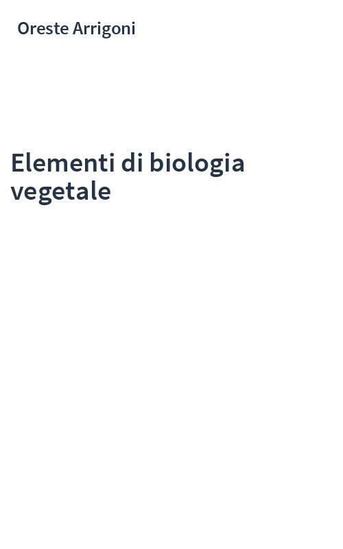 Elementi di biologia vegetale