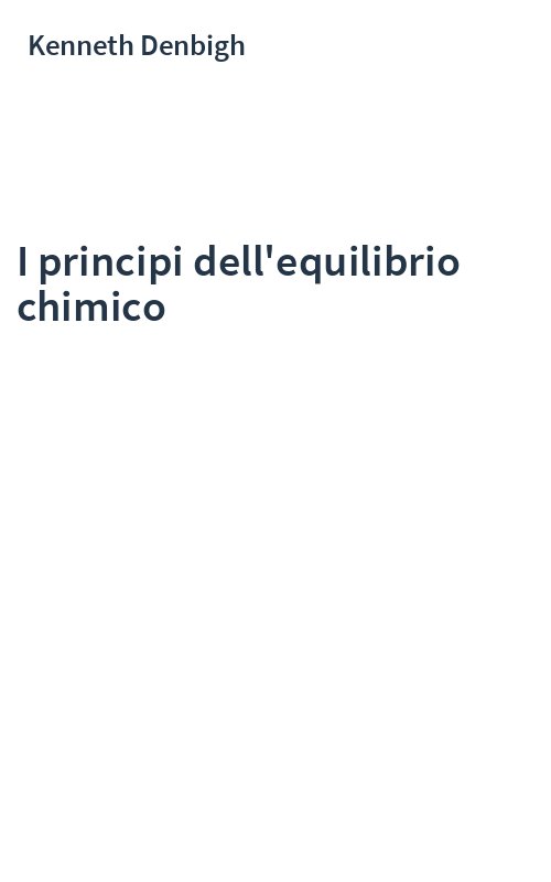 I principi dell'equilibrio chimico