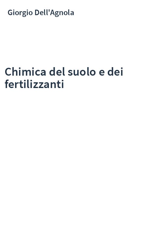 Chimica del suolo e dei fertilizzanti