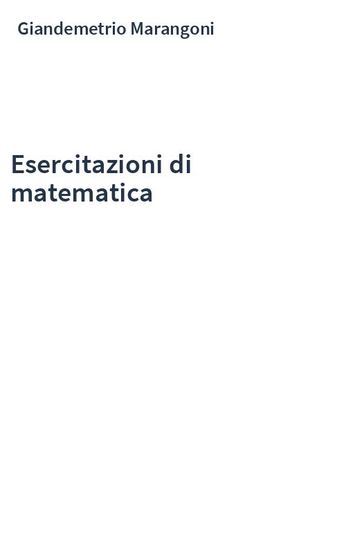 Esercitazioni di matematica
