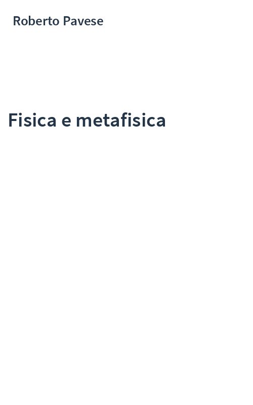 Fisica e metafisica