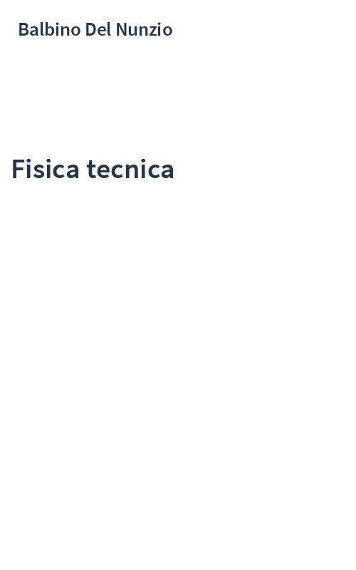 Fisica tecnica
